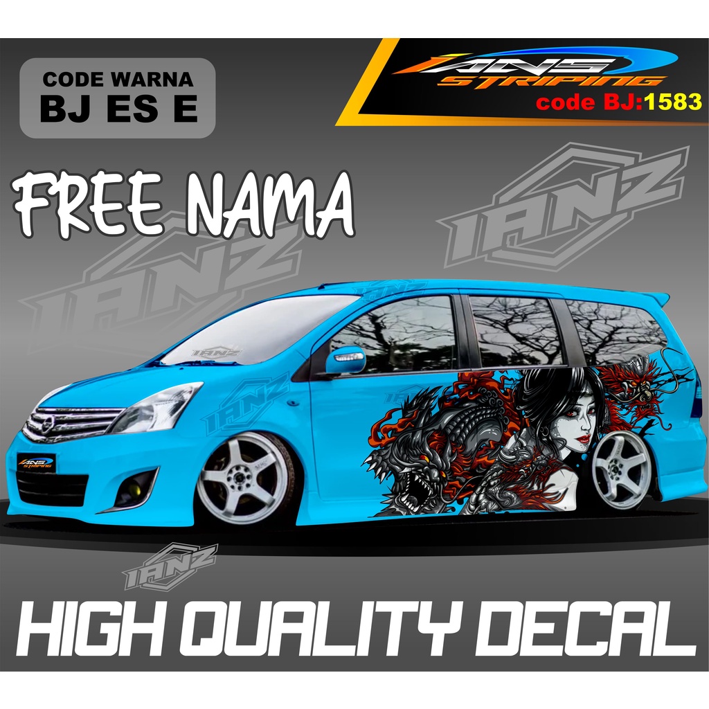 STIKER DECAL MOBIL GRAND LIVINA MOTIF BEST SELLER  / STIKER MOBIL TERIOS XPANDER NEW DESAIN / VARIASI STIKER MOBIL AVANZA XENIA