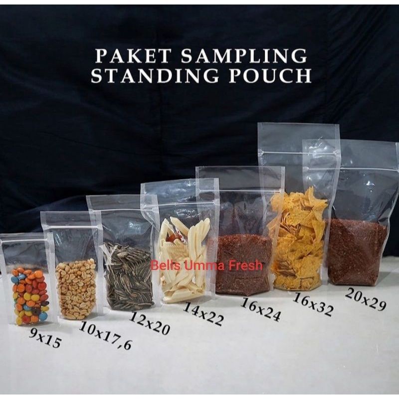 plastik copper standing pouch 9x15 | 10 x 17 | 10pcs