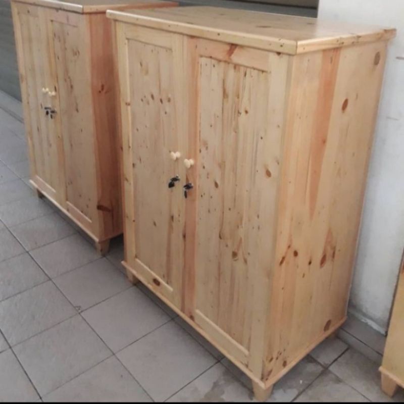lemari pakaian minimalis kayu jati belanda