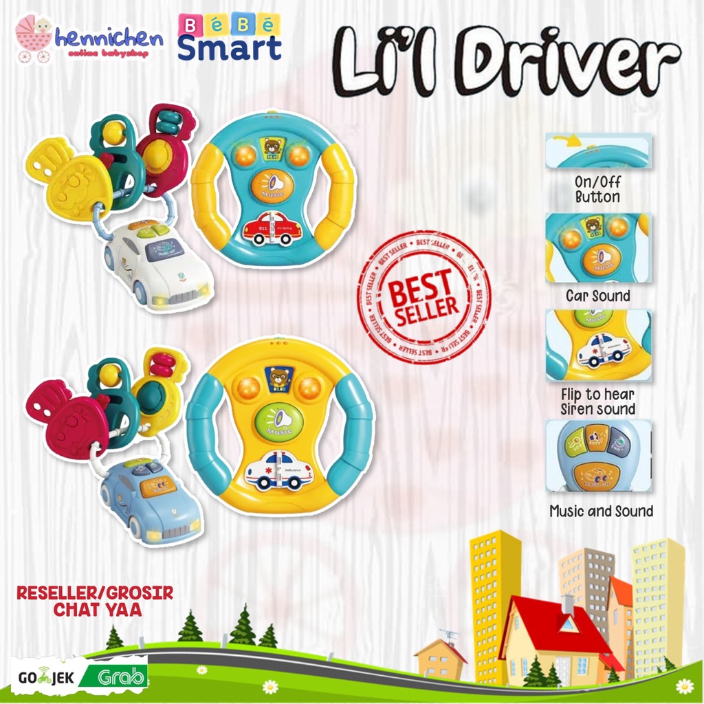 READY GRAB GOJEK Bebe Smart - Lil Driver Toys Bebesmart bbs313 bbs315