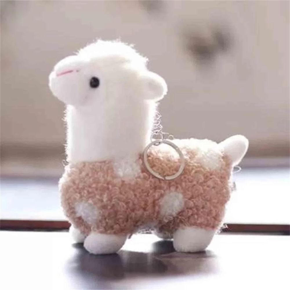 LANFY Special Plush Animals Keyrings Brinquedos Stuffed Toy Alpaca Plush Keychains Birthday Gift Toy Stuffed Figure Cute Gift For Children Bag Pendants Door Car Key Key Chain Doll/Multicolor