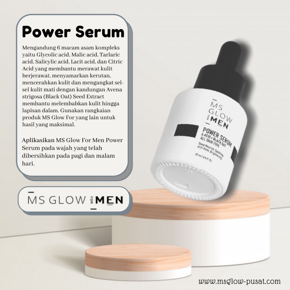 MS Glow For Men Power Serum GIRLSNEED77 Essence yang Melembabkan Kulit Wajah