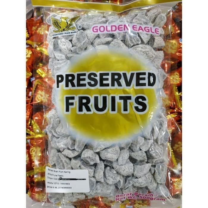 

GOLDEN EAGLE PRESERVED FRUIT 500GR KIAMBOI PUTIH POTONG