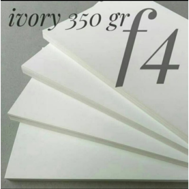 

Kertas Ivory 350 Gsm Uk F4 / Folio / 21.5 cm X 33 cm