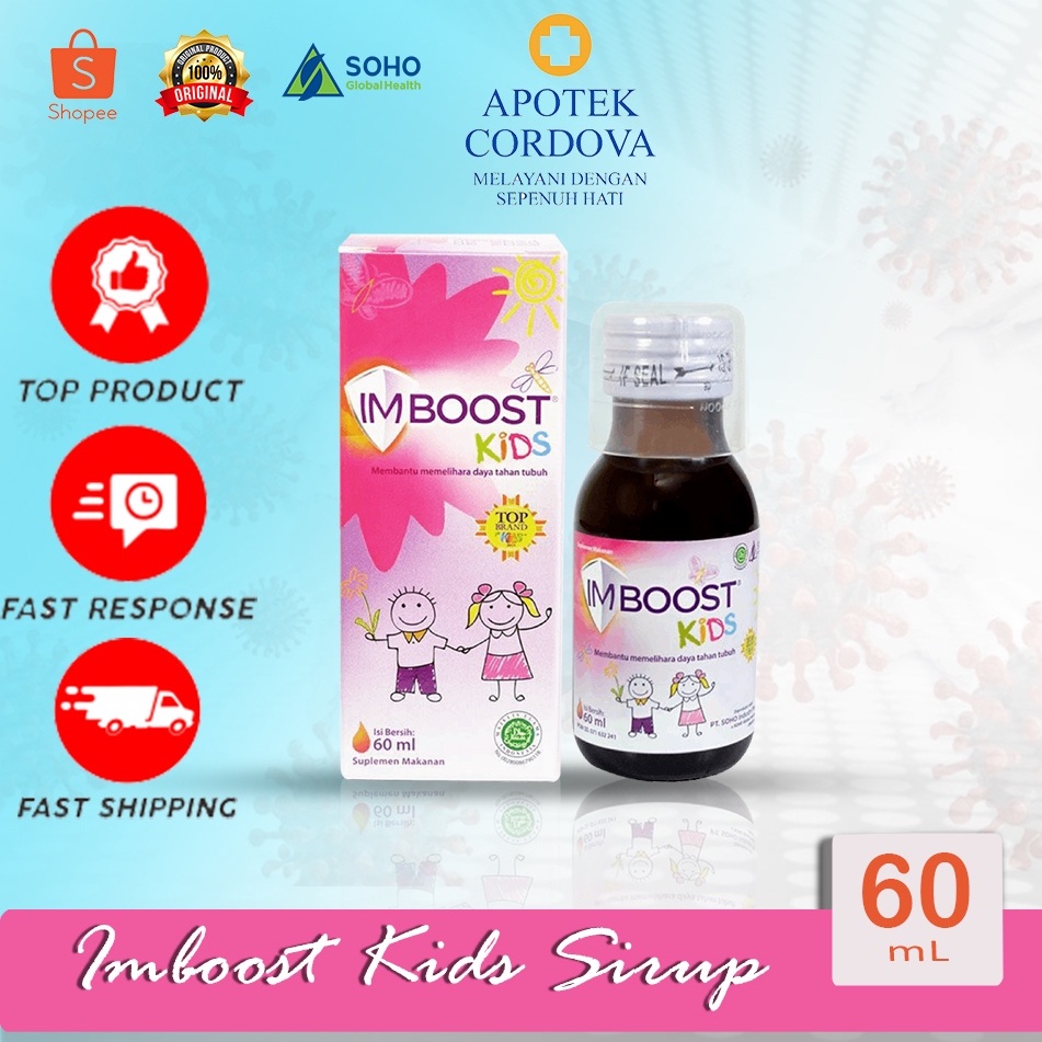 Imboost Kids Sirup 60 Ml- Suplemen daya tahan tubuh - Sirup anak - Sirup suplemen anak herbal - Imbo