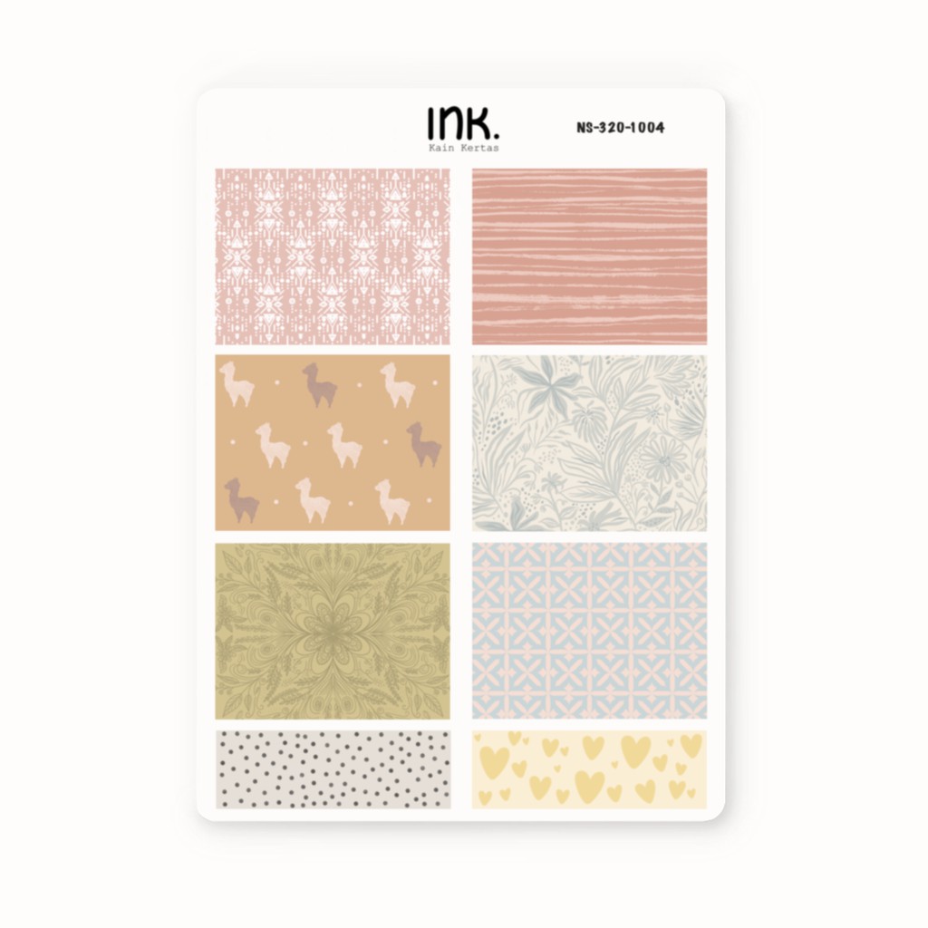 

Pattern Sticker - Stiker Journaling White Matte (NS-320-1004)