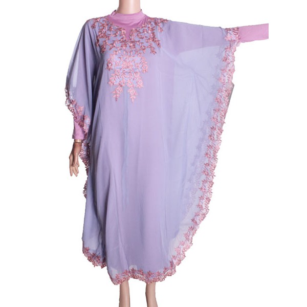 Kaftan Bordir Ceruti + Inner Gamis Bahan Kaftan : Ceruti
