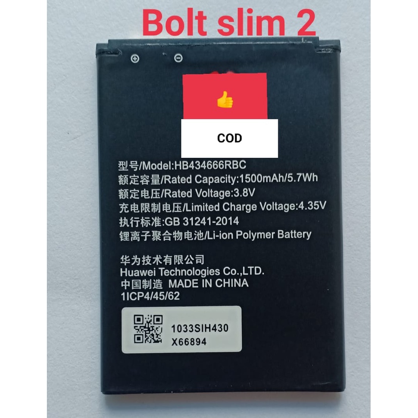 Baterai HB 434666RBC Modem Bolt Slim 2 M2P E5577 E5573s Batre Batere Battery