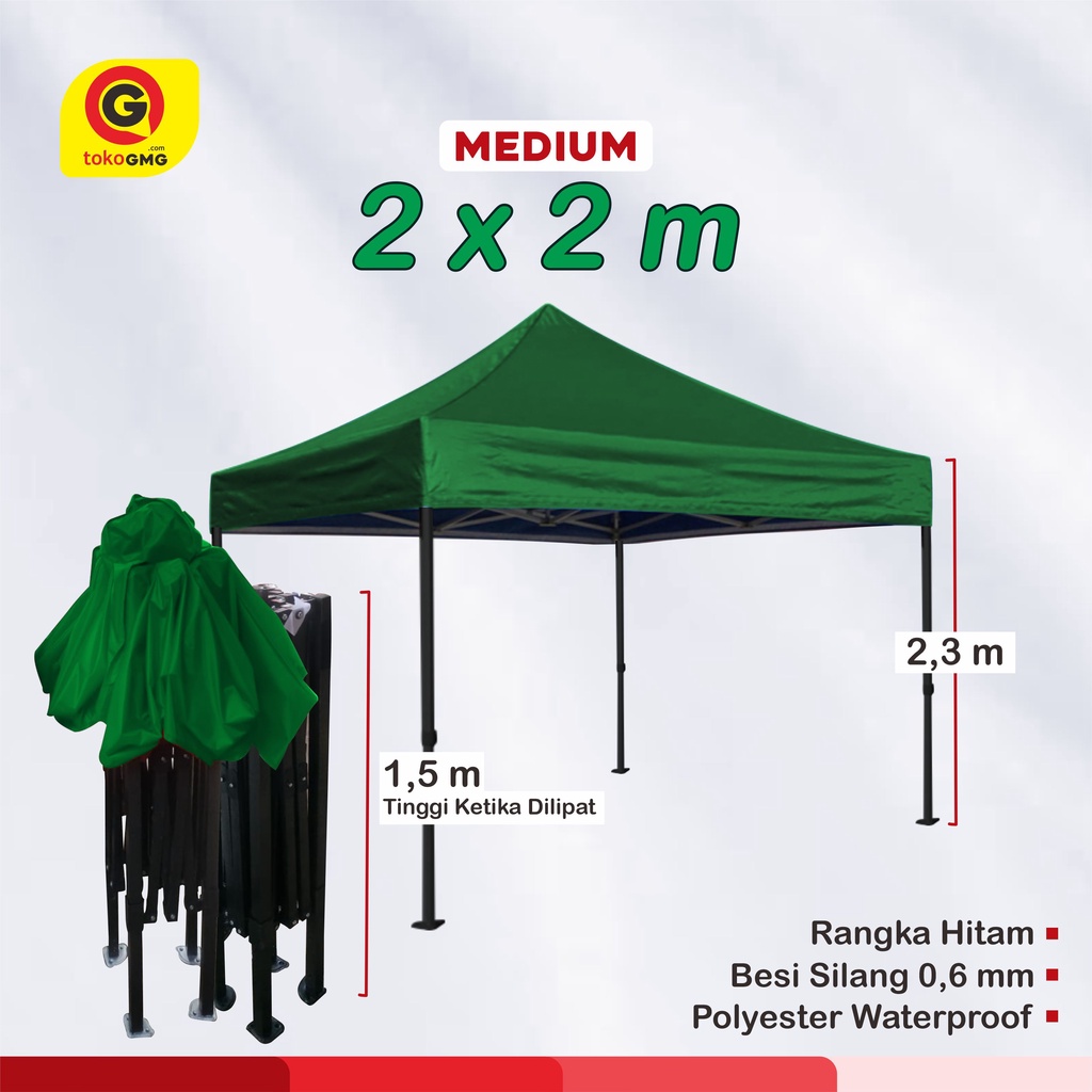 Tenda Lipat 2 x 2 m Medium - Tenda Matic - Folding Tend 2 x 2 Tenda 2x2