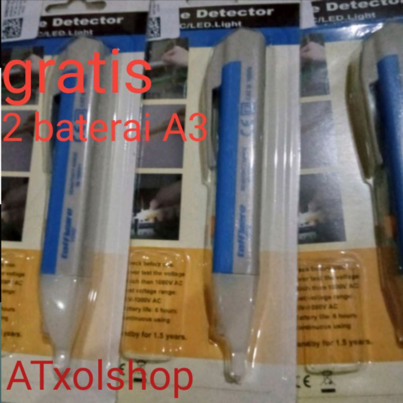 TESPEN VOLTAGE TESTER PEN DIGITAL SENSITIVELY  TES PEN DETEKSI KABEL PUTUS include 2 baterai AAA