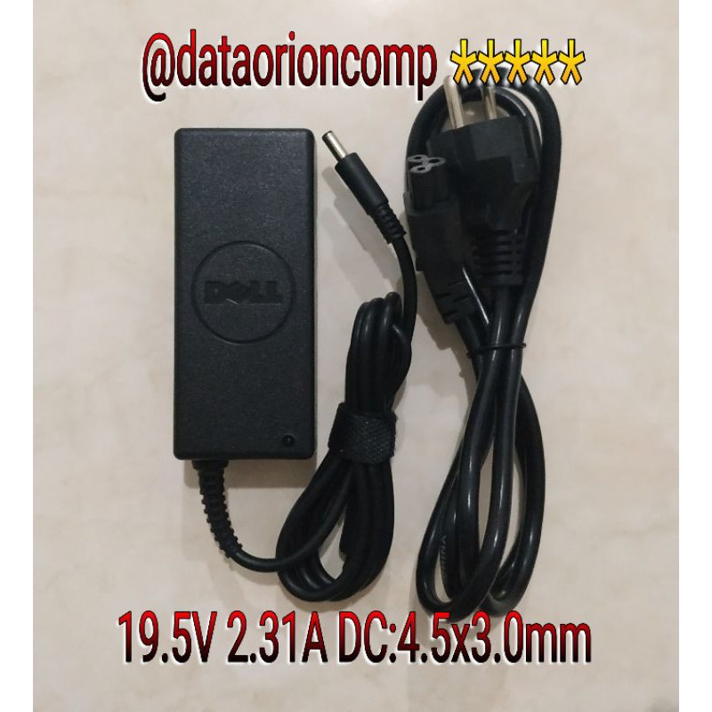 Adaptor Charger Dell 19.5V 2.31A DC 4.5x3.0 mm for Dell Iinspiron 11-3000 14-3000 15-3000 XPS 12 13 ultrabook 3458