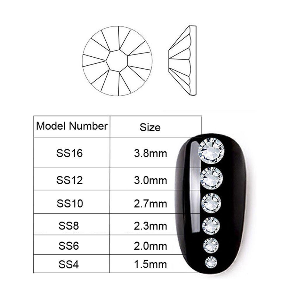 Mxbeauty Aksesoris Nail Art Shiny 1box Dekorasi 3D Manicure AB Crystal Bening Ukuran Campur