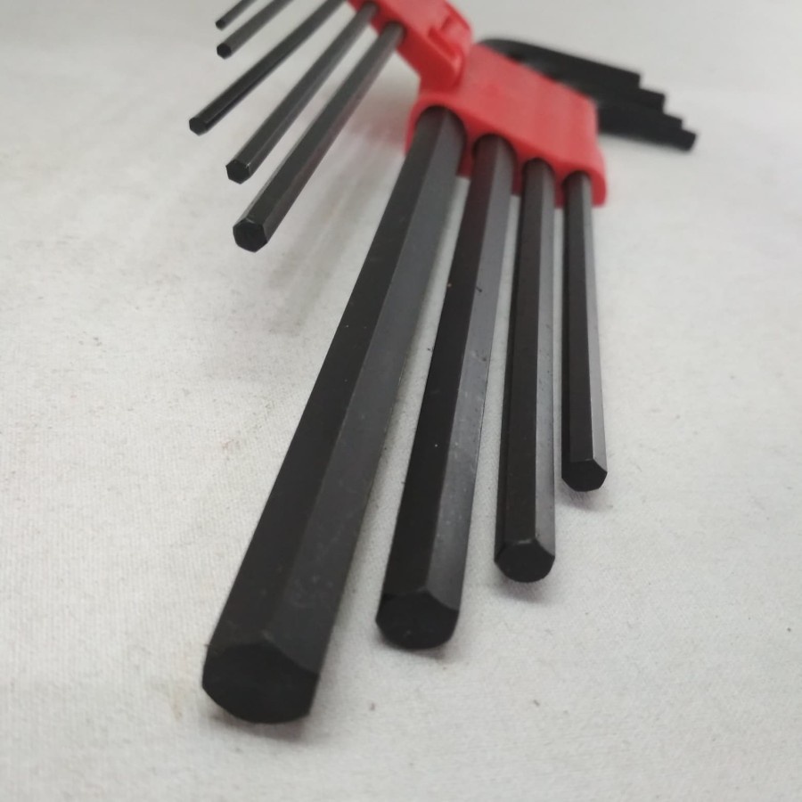 Kunci L hexa hexagon Hex Key panjang set 9pcs hitam dramashop