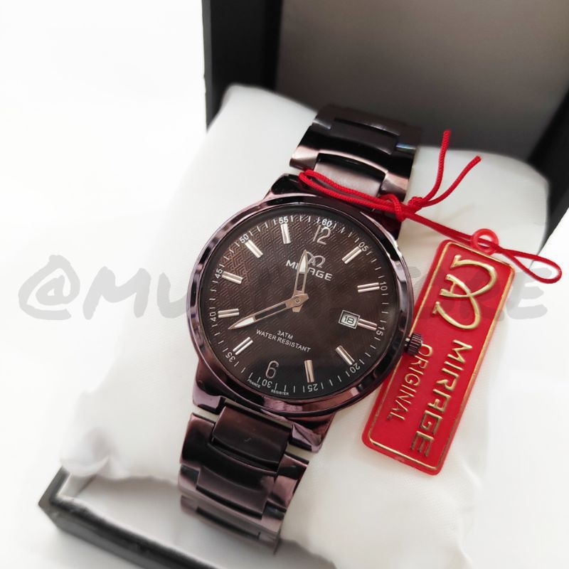 Jam Tangan Pria Mirage Original 7390 BRP M Analog