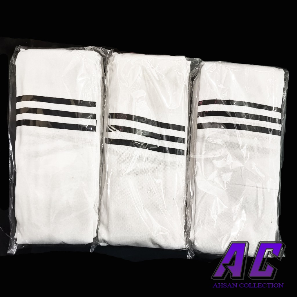 [U001] - IMAMAH LOKAL PANJANG 3 & 5 METER PUTIH HITAM HIJAU | SORBAN IMAMAH |