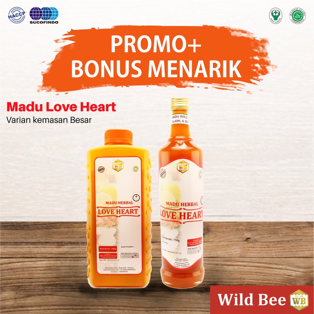 

Madu Love Heart Kemasan Besar / Madu Herbal - Garansi Murni & Asli 100%