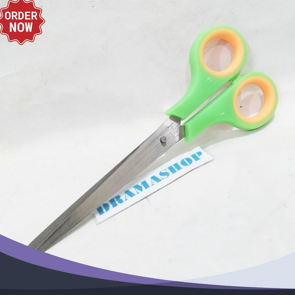 

SPESIAL BULAN INI Gunting Baja Sedang Lubang Gagang Karet Stainless Steel M2 Scissors