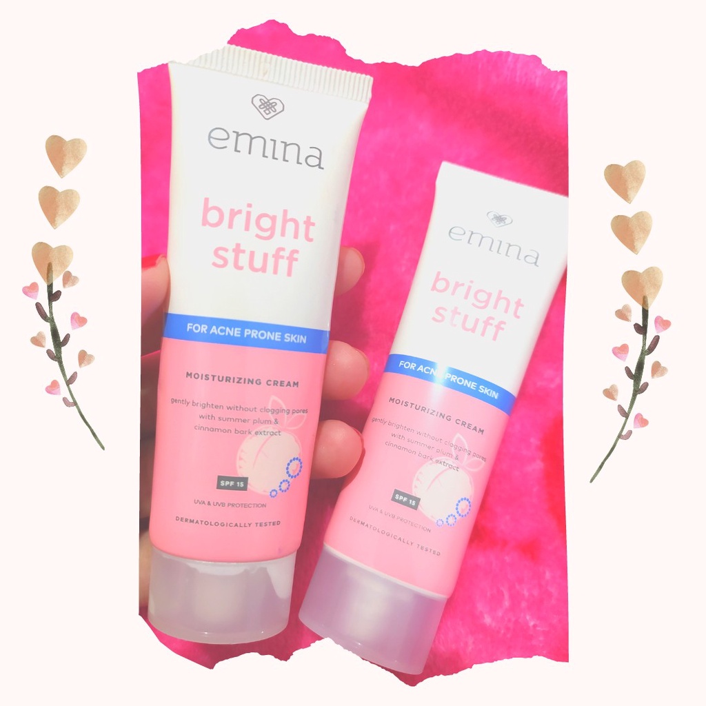 `ღ´ PHINKL `ღ´ ╰☆☆ 𝔢мιℕά ☆☆╮ Emina Bright Stuff For Acne Prone Skin Moisturing Cream memperbaiki skin barrier jerawat