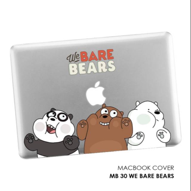 Casing Macbook Air Pro Apple we bare bear bisa dikasih nama custom Hardcase