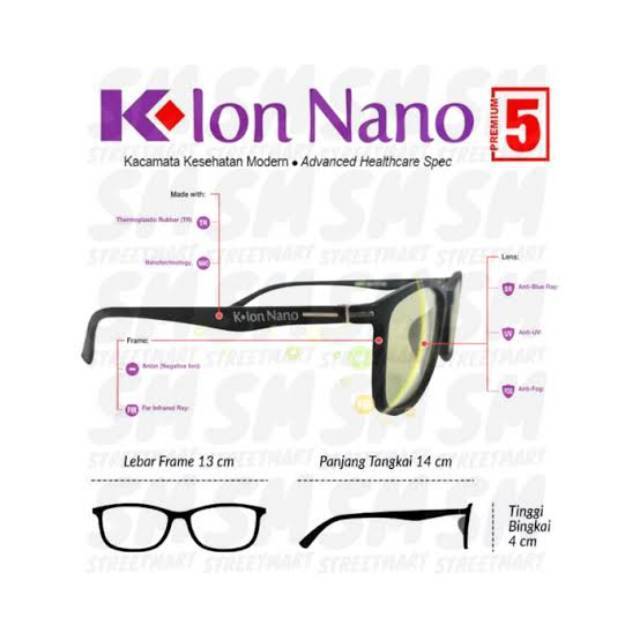 K Ion Nano Premium 5 Kacamata Kesehatan KLink Ori