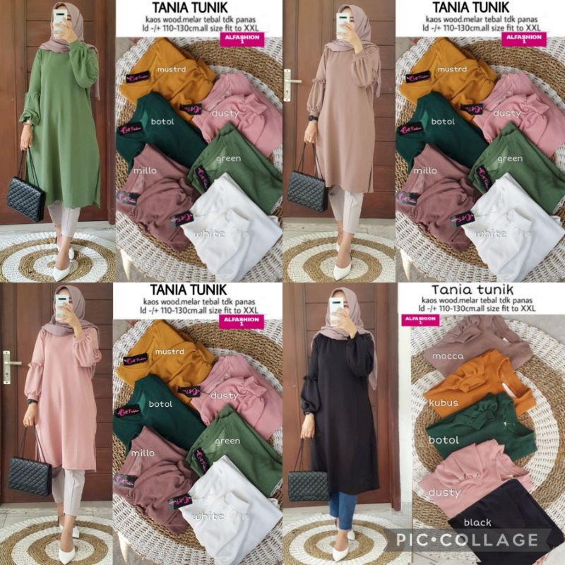 TANIA TUNIK / TUNIK RAJUT / ATASAN TUNIK WANITA / TUNIK WANITA TERBARU / TUNIK WANITA KEKINIAN / TUN