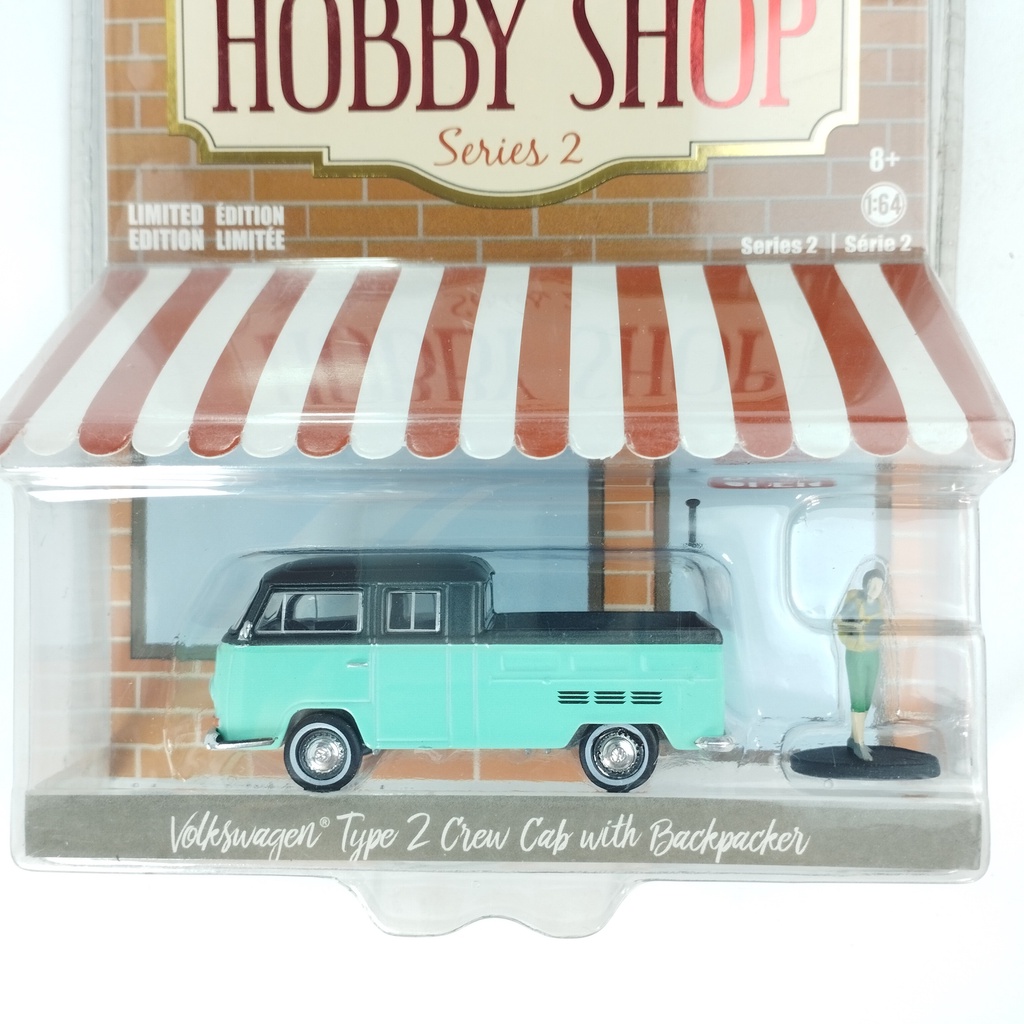 Image of HADIAH ANAK Greenlight The Hobby Shop Series 2 Volkswagen Type 2 Crew Cab With Backpacker #2