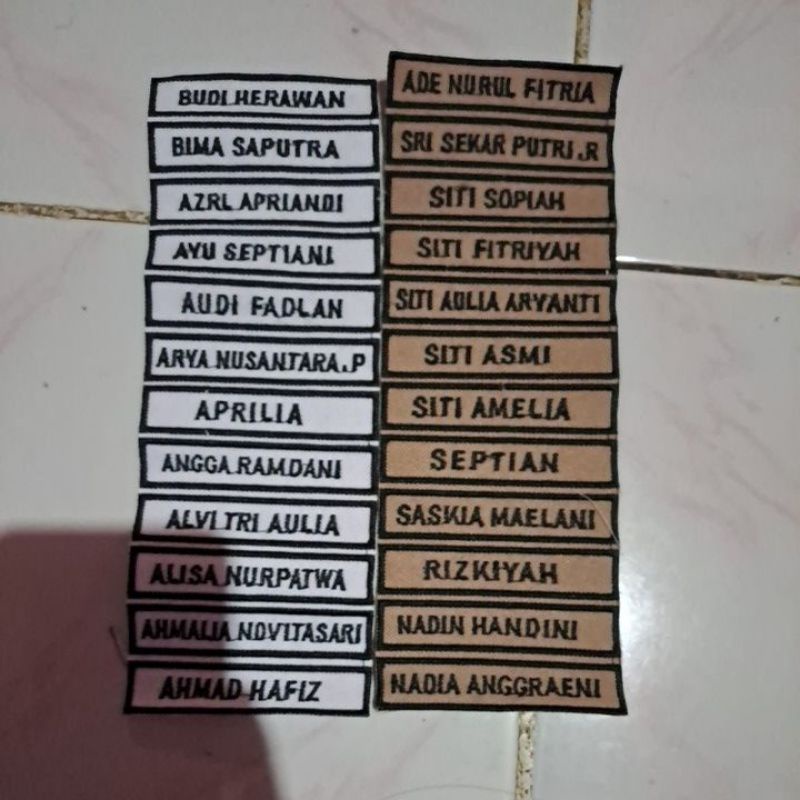bet nama siswa sekolah( custom)