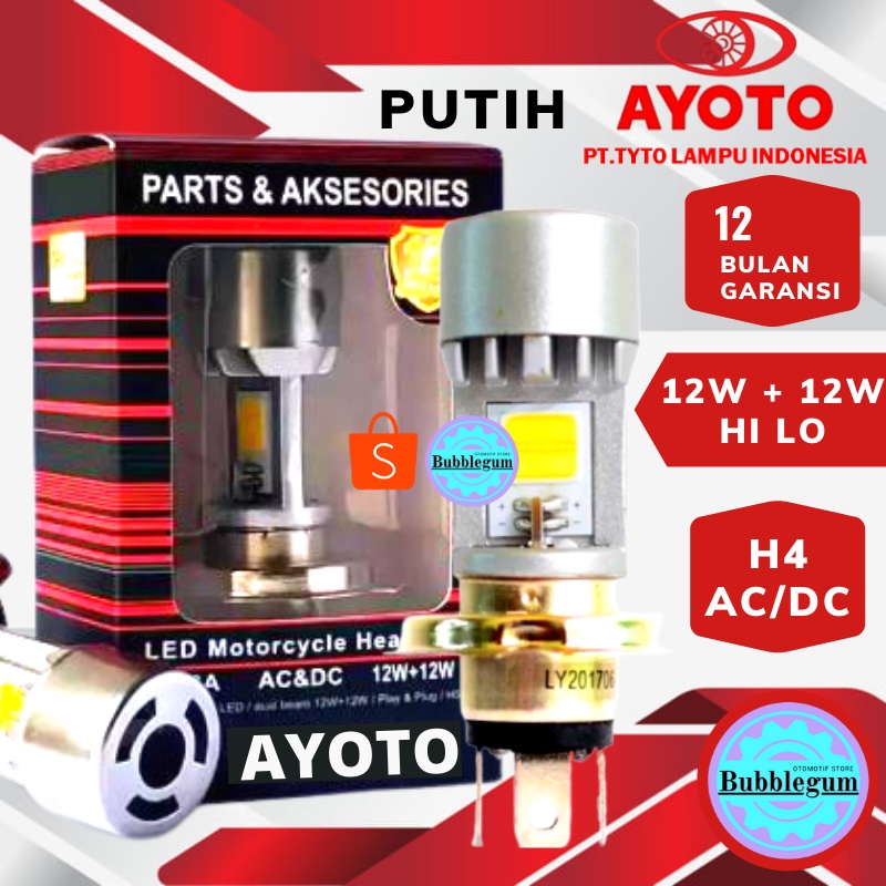 [ORIGINAL AYOTO ] Lampu Led Motor AYOTO M2A H6 (putih) Untuk Matic dan Bebek [ BERGARANSI 15BULAN ]-M3A
