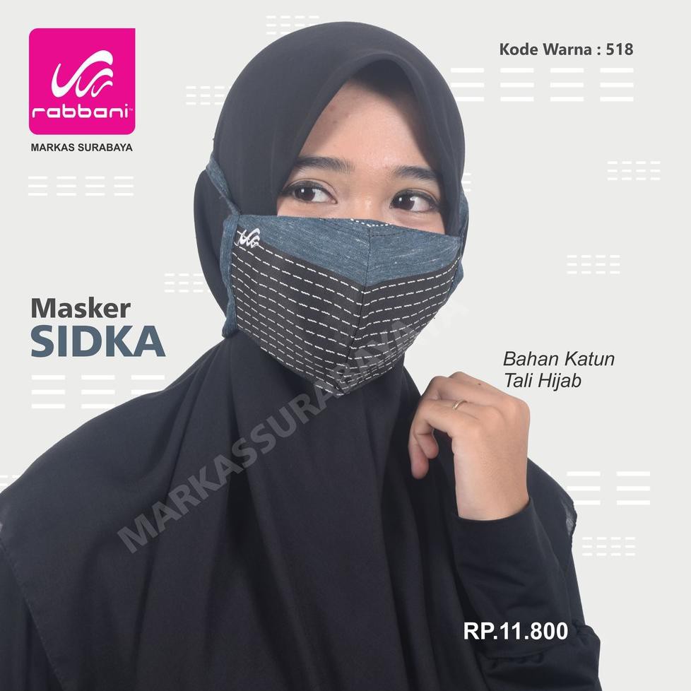 Star 1.1 MASKER KAIN SIDKA MURAH RABBANI ORI 9TALI HIJAB)