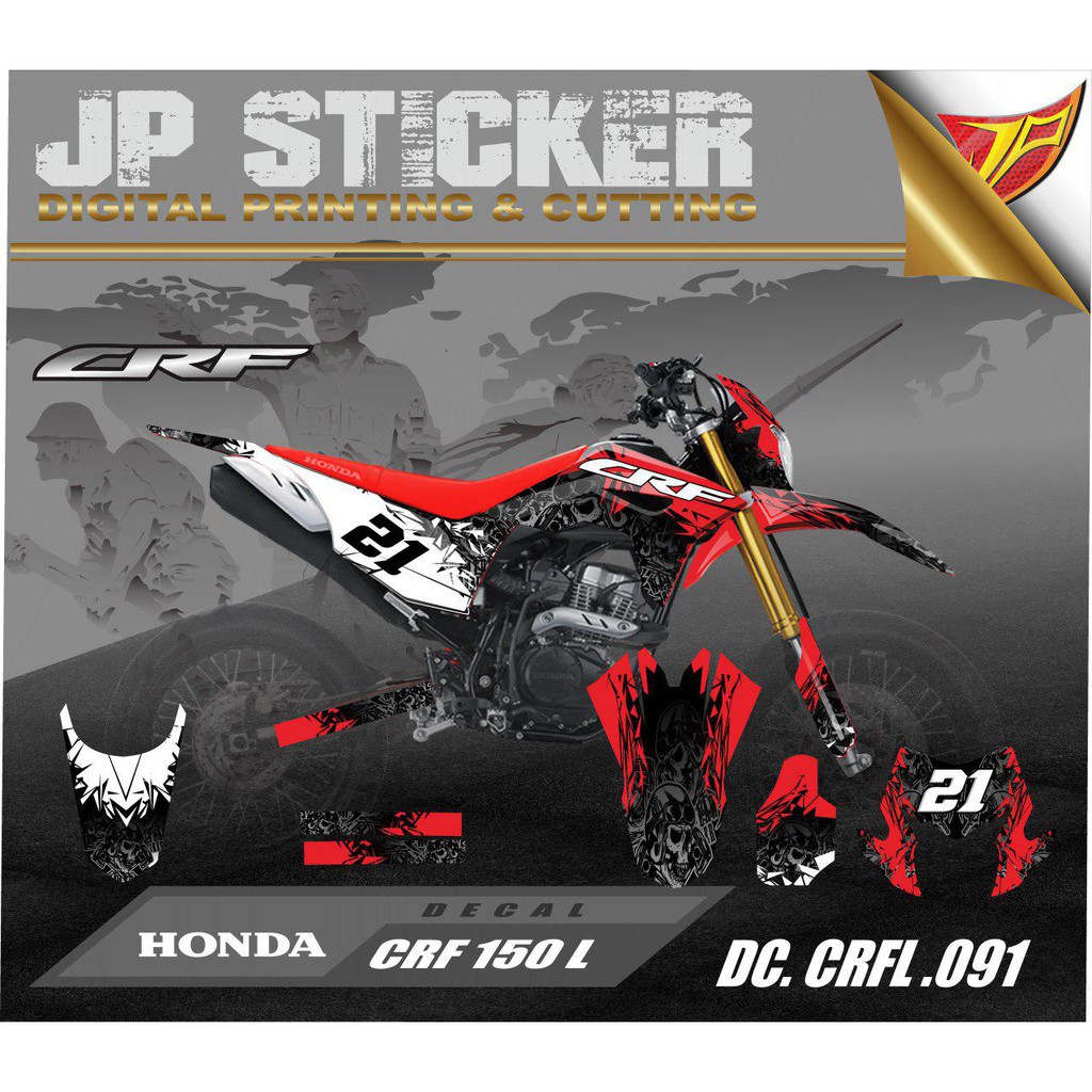 Decal Sticker Dekal Stiker  full body CRF  150L desain  091 