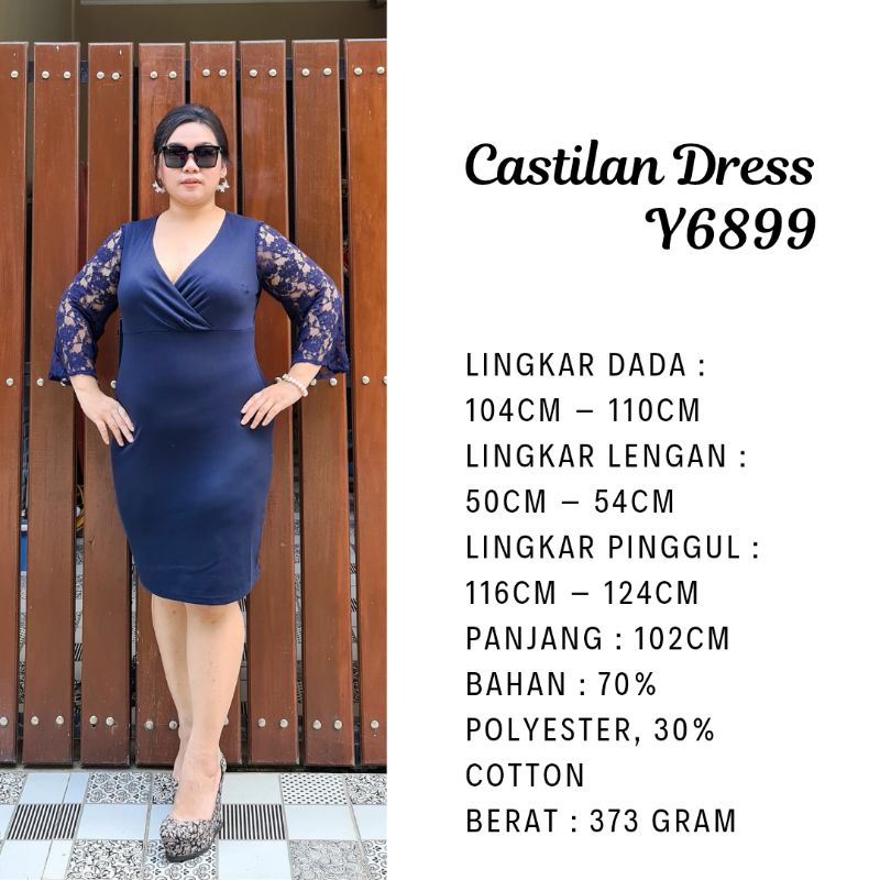 DRESS BIG SIZE LENGAN BROKAT