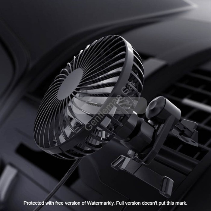 Car Fan USB 360° (Air Vent + Dashboard) Kipas Angin Mini AC Mobil