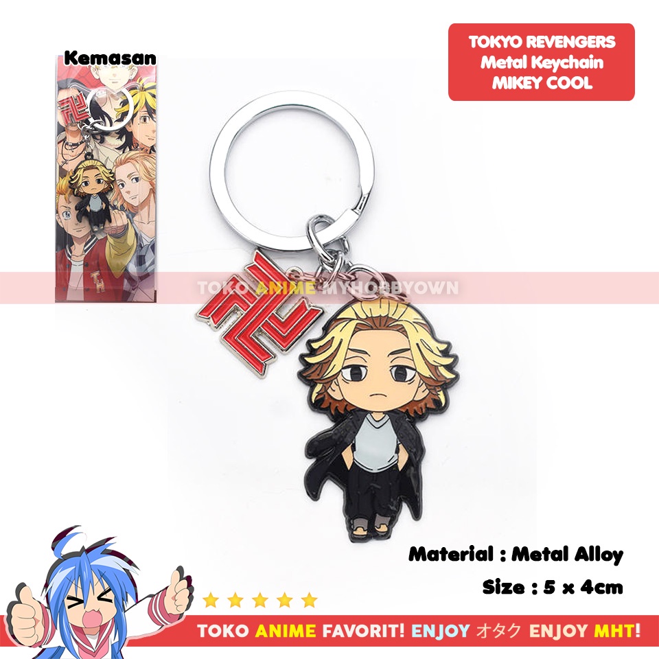 Gantungan Kunci Anime Tokyo Revengers : Mikey Sano Manjiro Cool Alloy Besi Enamel Metal