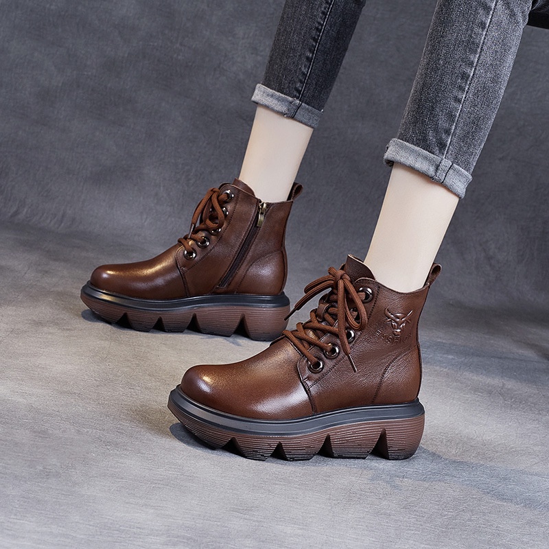 Martin Boot Sepatu 2021     Satu Lapisan Sepatu Retro  Inggris Dr. Martens Sepatu Wanita Kulit Sapi 