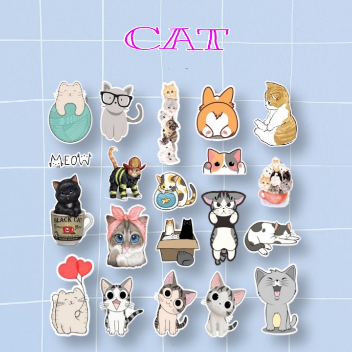 

STICKER PACK KUCING LUCU SERIES STIKER VINYL AESTHETIC