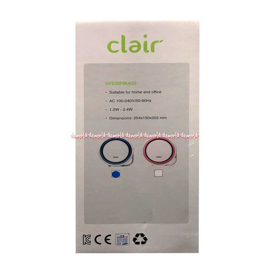 Clair Air Purifier BF 2025 Pembersih Udara Ruangan Model Bulat Penjernih Udara Humidifier