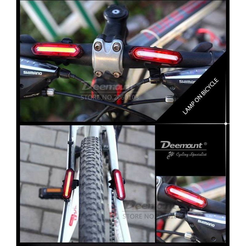 Deemount Lampu Sepeda LED Taillight 120 Lumens 