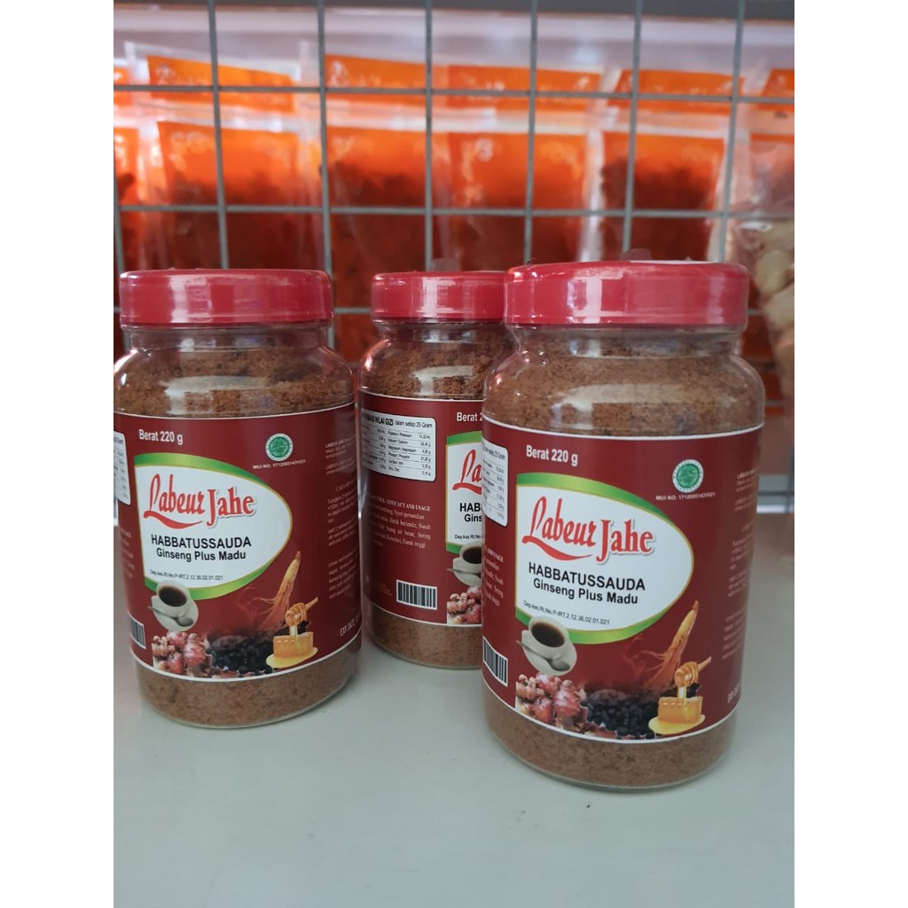 

Labeur Jahe merah Habbatussauda , Minuman Kesehatan khas Banten 220g