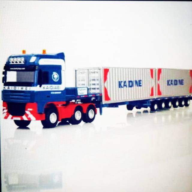 Diecast truck lowbad container KDW double kontainer