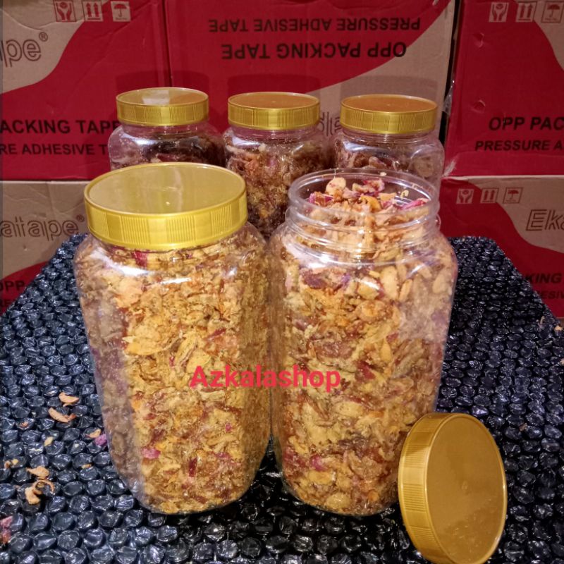 Bawang merah goreng / brambang goreng kemas toples / bawang goreng 200 gr