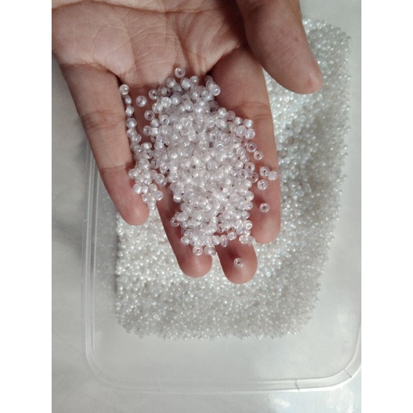 Manik Mote Mutiara pasir kecil [ 50 gram ] [ 2.4 mm ]