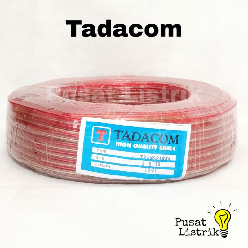 Kabel Listrik Transparan 2x30 100yard Tadacom Kabel Transparan Serabut 2x30 100y