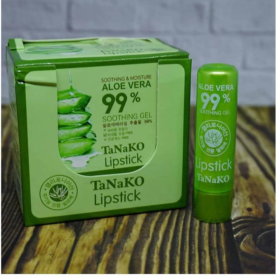 Tanako Lip Balm Aloe Vera 99% ( Bisa ECER atau GROSIR)