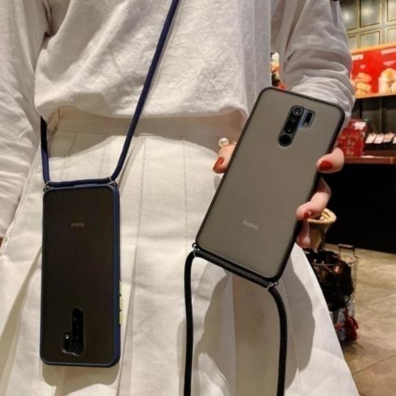 ➾ Oppo A16 / A53 / A72 / A74 / A92 / A9 2020 / A5 2020 Soft Case Tali Gantung Hp Selempang Lanyard A