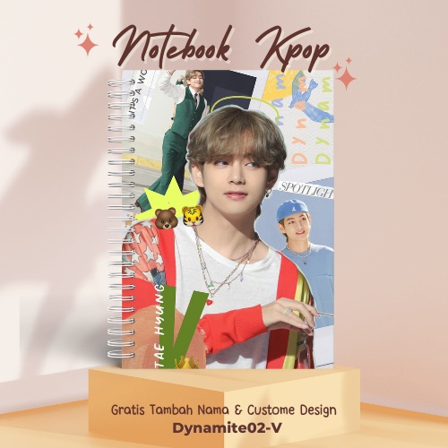 

[TERLARIS] Notebook A5 Custome Buku Tulis Buku Catatan KPOP BTS Buku Agenda BTS DYNAMITE Ver 2 CUSTOME