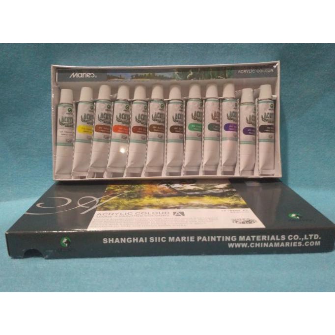 

TERBARU Cat Acrylic Maries / Acrylic Colours (12ml). 1 Pak Isi 12 Warna/CAT AKRILIK SET/CAT AKRILIK SET 24 WARNA/CAT AKRILIK PASTEL/CAT AIR/CAT AIR LUKIS SET/CAT AIR GIOTTO/KUAS LUKIS 1 SET/KUAS LUKIS KECIL/KUAS LUKIS LENGKAP/KANVAS LUKIS/KANVAS LUKIS