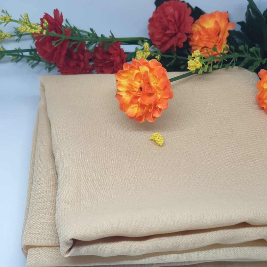 PROMO KERUDUNG SEGI EMPAT BELLA SQUARE / JILBAB MUSLIM / HIJAB SEGI EMPAT POLOS TERBARU-Cream
