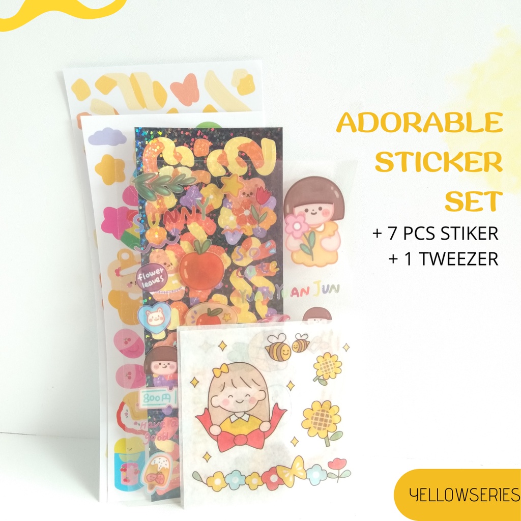 

adorable sticker set - yellow series