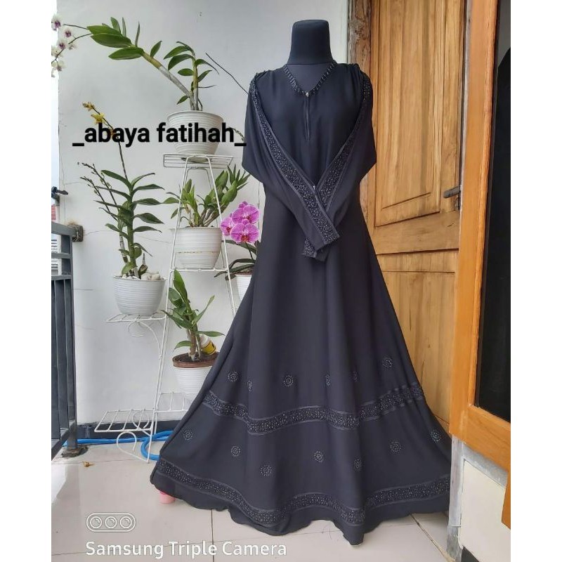 Gamis Abaya Arab Hitam Umbrella | Dress Abaya Fursan Ori Saudi