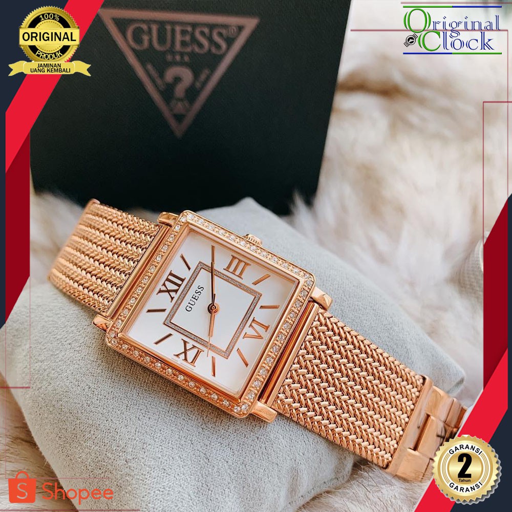 JAM TANGAN PRIA WANITA | RANTAI | KULIT | KARET | MURAH | WANITA GUESS ORIGINAL TYPE W0826L3 ALL STA